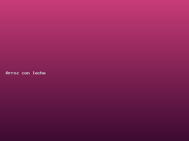 Arroz con leche